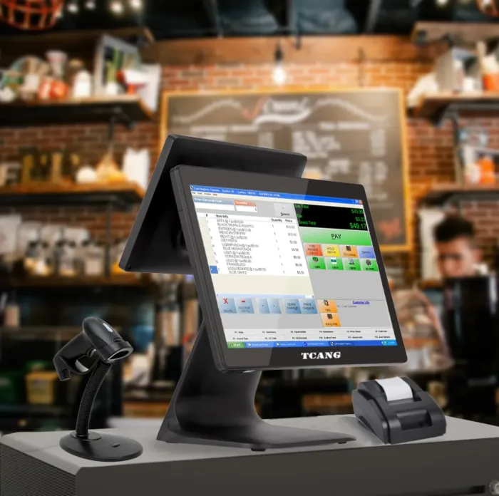 dual screen cash register