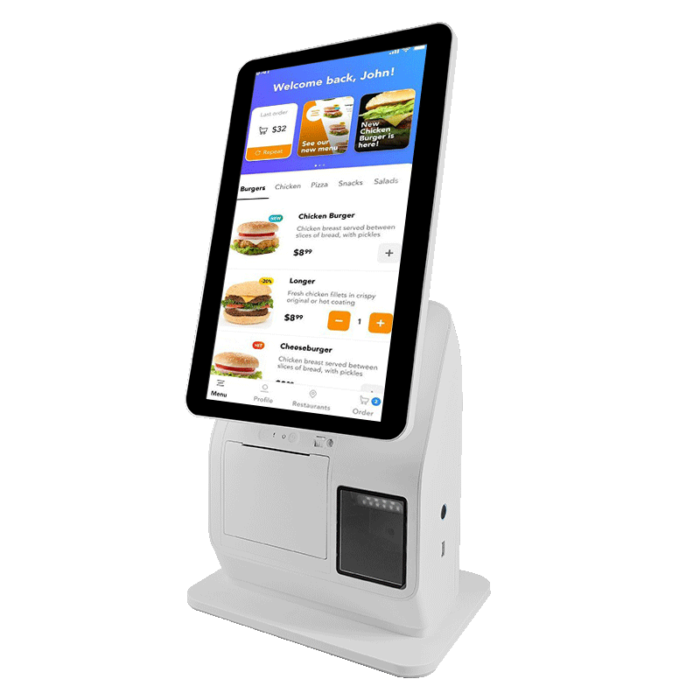 touch screen self-service kiosk