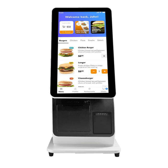 touch screen self-service kiosk