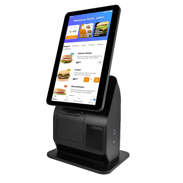 touch screen self-service kiosk